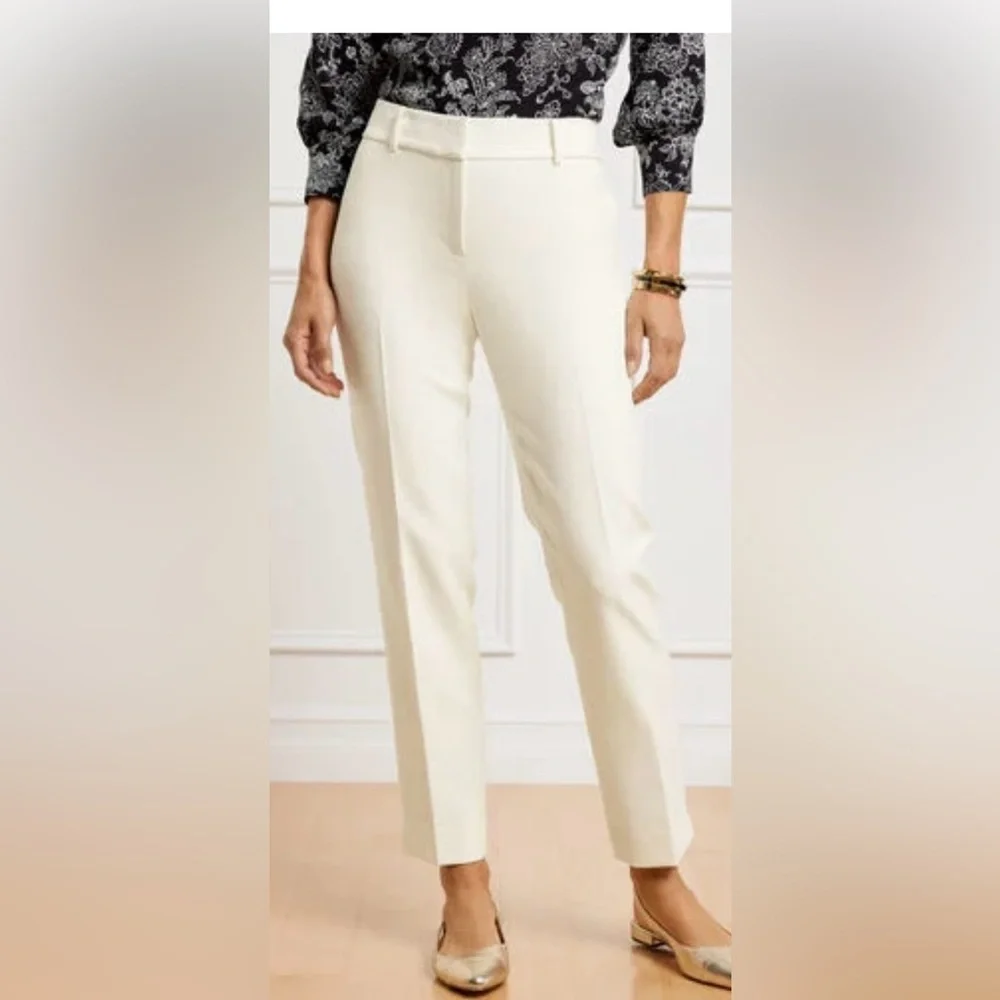TALBOTS Cream Ankle Pants sz 12P - Picture 1 of 6